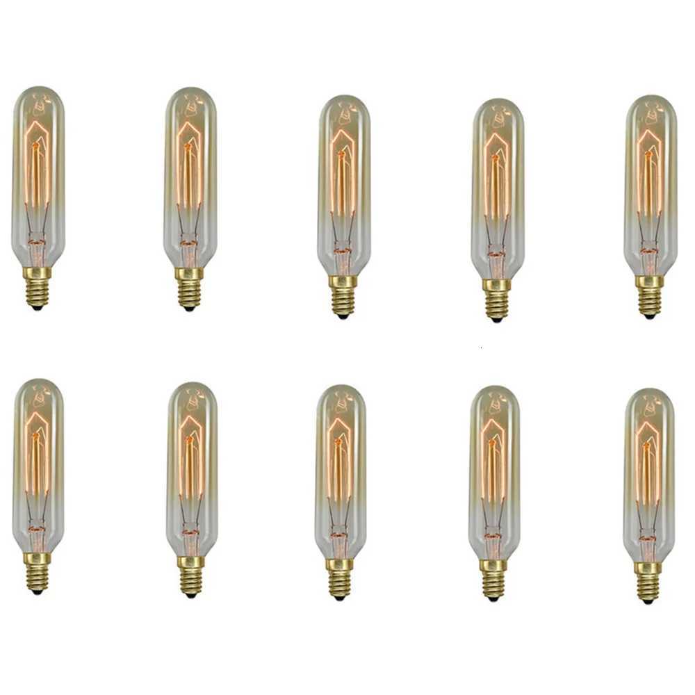 10pcs 6pcs T10 E27 E14 40W Vintage Edison Bulb Dimmable Incandescent Industrial Bulb Antique Retro Lamp Light AC220-240V for bar H260310