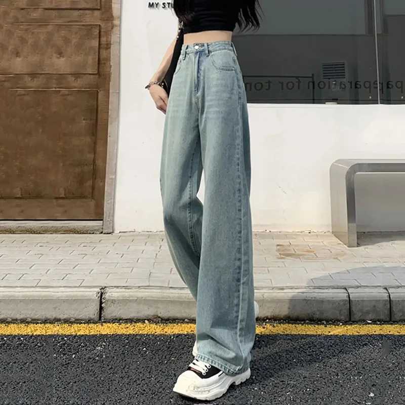 Girls Baggy Straight Leg Y2k Jeans Female Bow Embroidered Back Pocket Denim Pants Classic High Waist Casual Wide Leg Trousers M260310