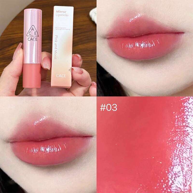 CACE 5 Colors Hydrating Stain Long Lasting Moisturzing Mirror Glass Lipstick Makeup Lip Tint Korean Cosmetic Z260310