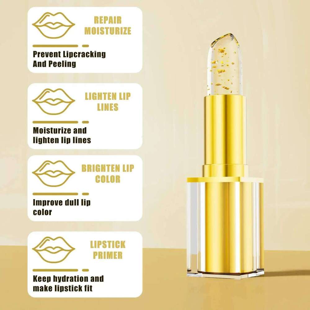Longwear Color Shift Gold Foil Plumping Balm Moisturize Nontransfer Nourishing Hermoshift Lipstick Z260310