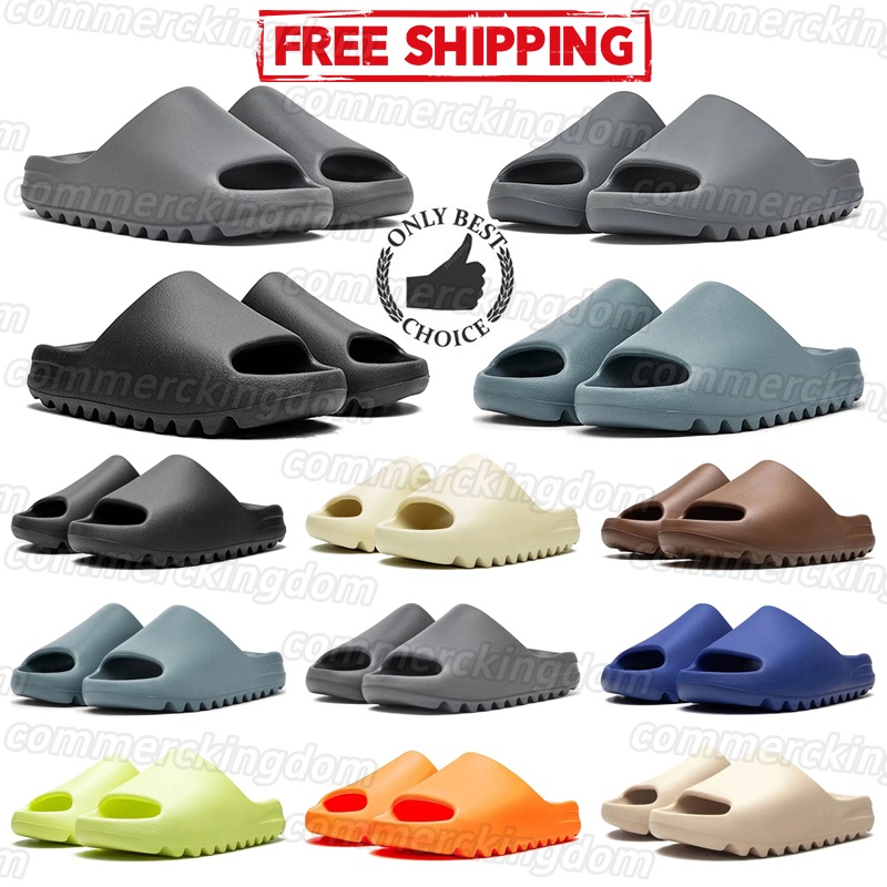 Free Shipping fast delivery Men Women Bone Onyx Pure Sandals Bone Black White Desert Slides Flip Flops Outdoor Beach Shoes 37-48