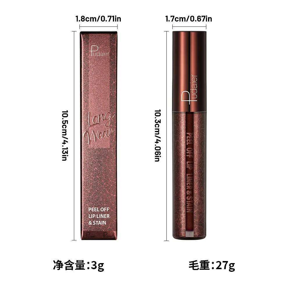 5Color Liquid Peel-off Gloss Waterproof Long-lasting Matte Lipstick Non-stick Cup Makeup Moisturizing Lip Tattoo Pigment Z260310