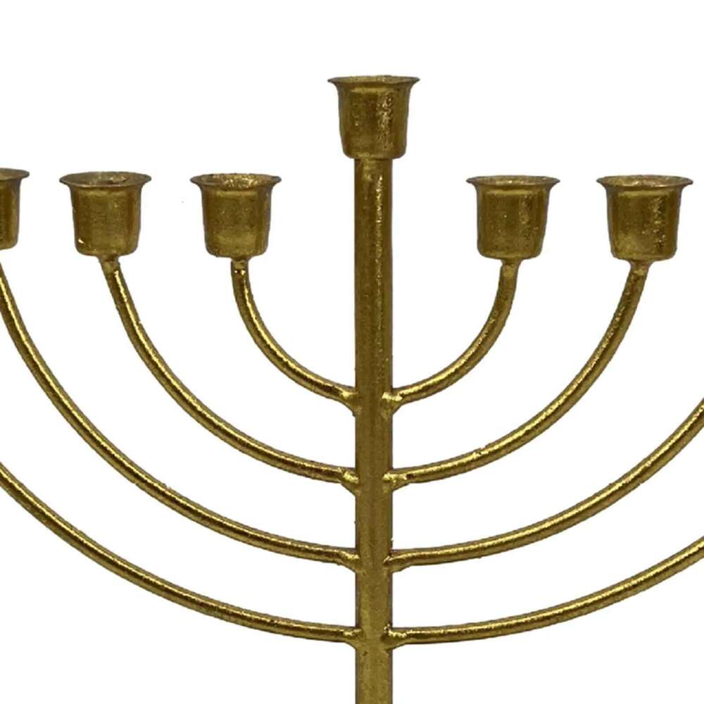 Candlestick Jewish Holder Hanukkah Decoration Menorah for Desk Living Room H260310