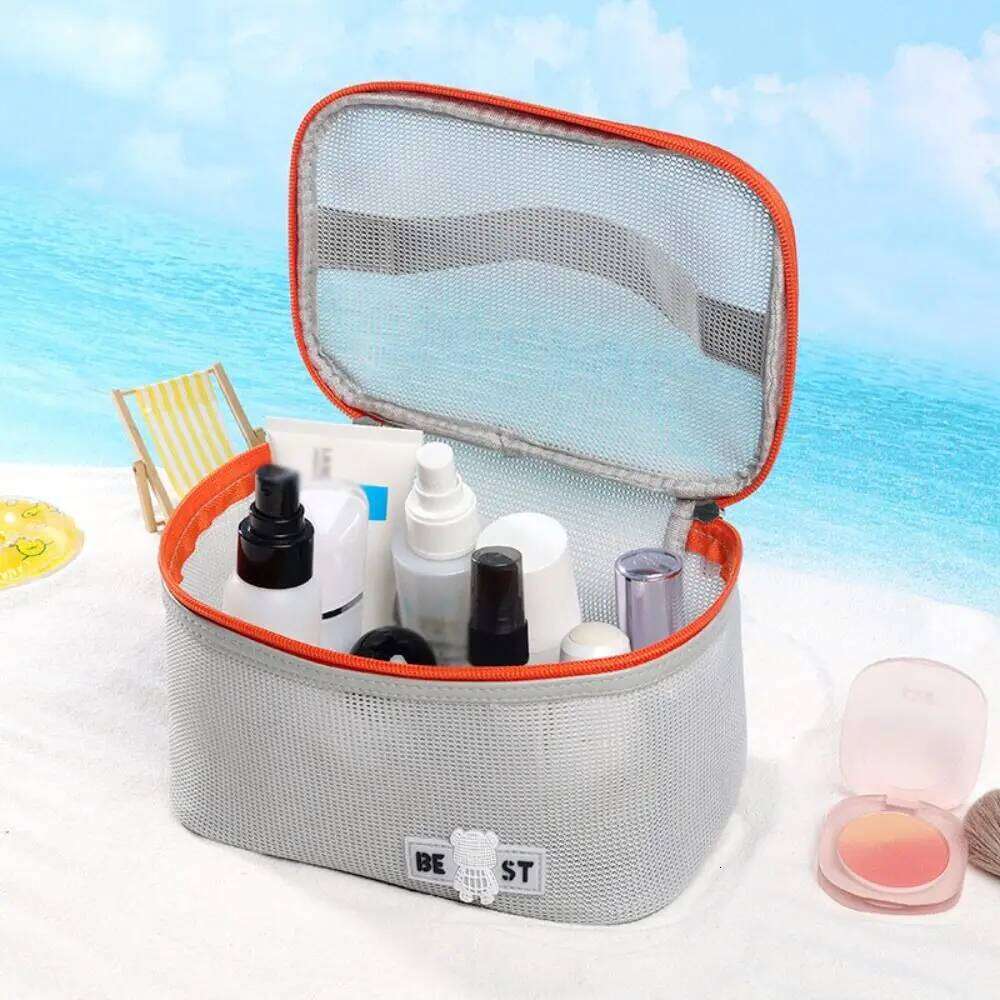 Toiletry Pouch Travel Makeup Storage Holder Portable Bathing Mesh Shower Bag XJ260310