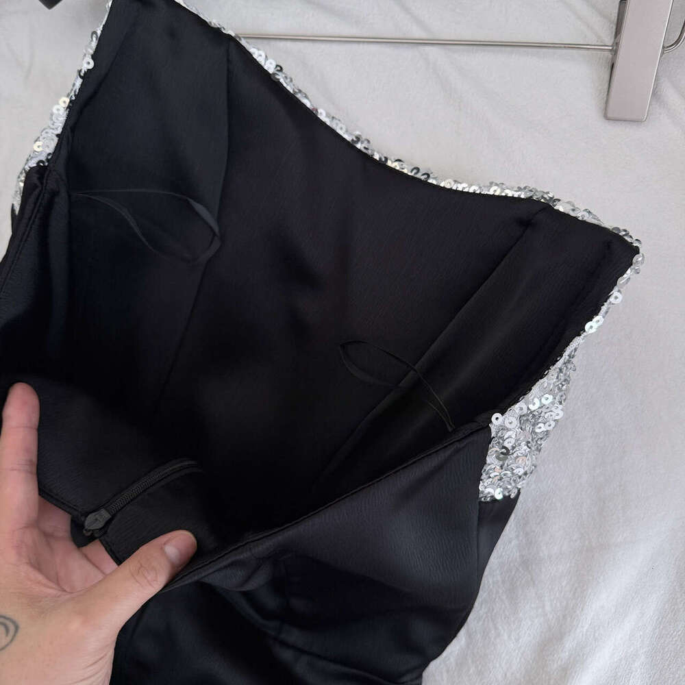 2026 designer high-end evening gown heavy shiny rhinestone strapless dress pleated slim fit long dress