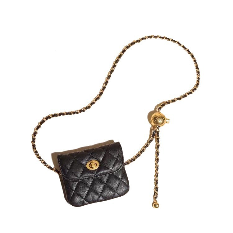 Free Shipping Retro Women's Small Golden Ball Waist Chain Top Luxury Fashion Shoulder Bag Designer Bag Chain Trendy Brand Belt Bag Retro Waist Be