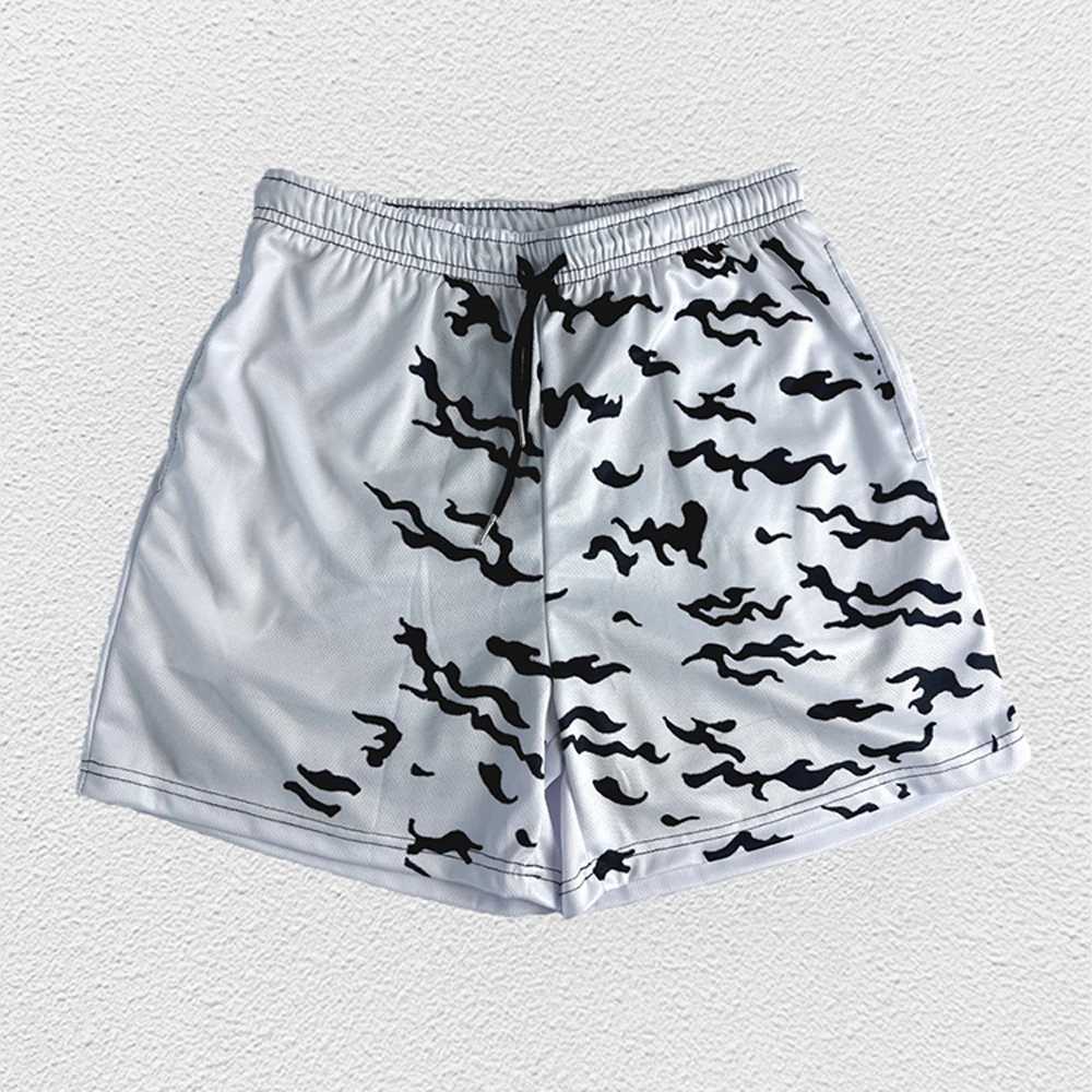 Anime Running Shorts Men Gym Sports Shorts Quick Dry Workout Training Gym Fitness Jogging Short Pants Summer Men Shorts N260310