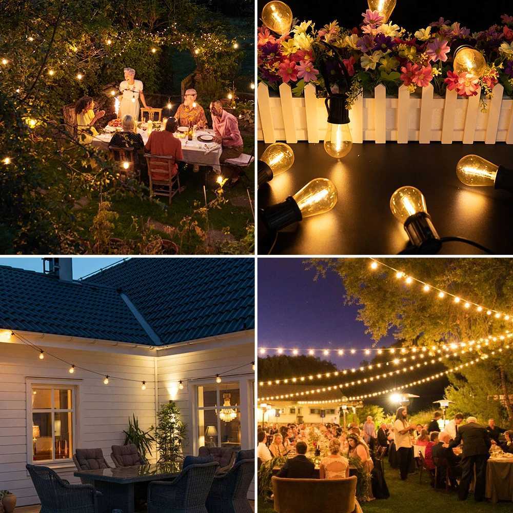 S14 Plastics Led Bulb E27 220V 110V Warm White 2W 1W Shatterproof Vintage Lamp Bulbs For String Light Outdoor Garden Decoration H260310