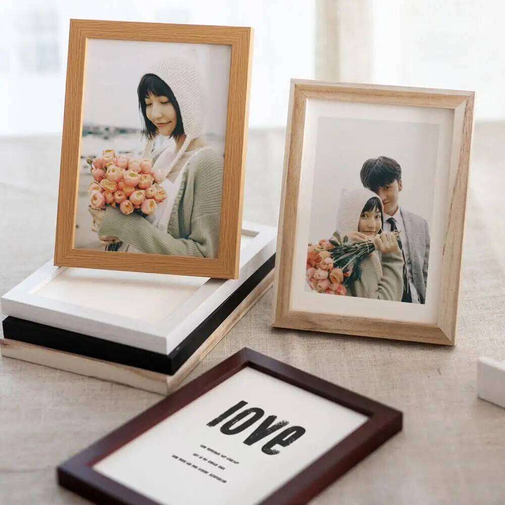 6/7/8/10-Inch/A4 Vintage Wooden Clear Glass Picture Display Frame Rustic Home Office Desktop Photo Holder Decoration H260310 - view 3