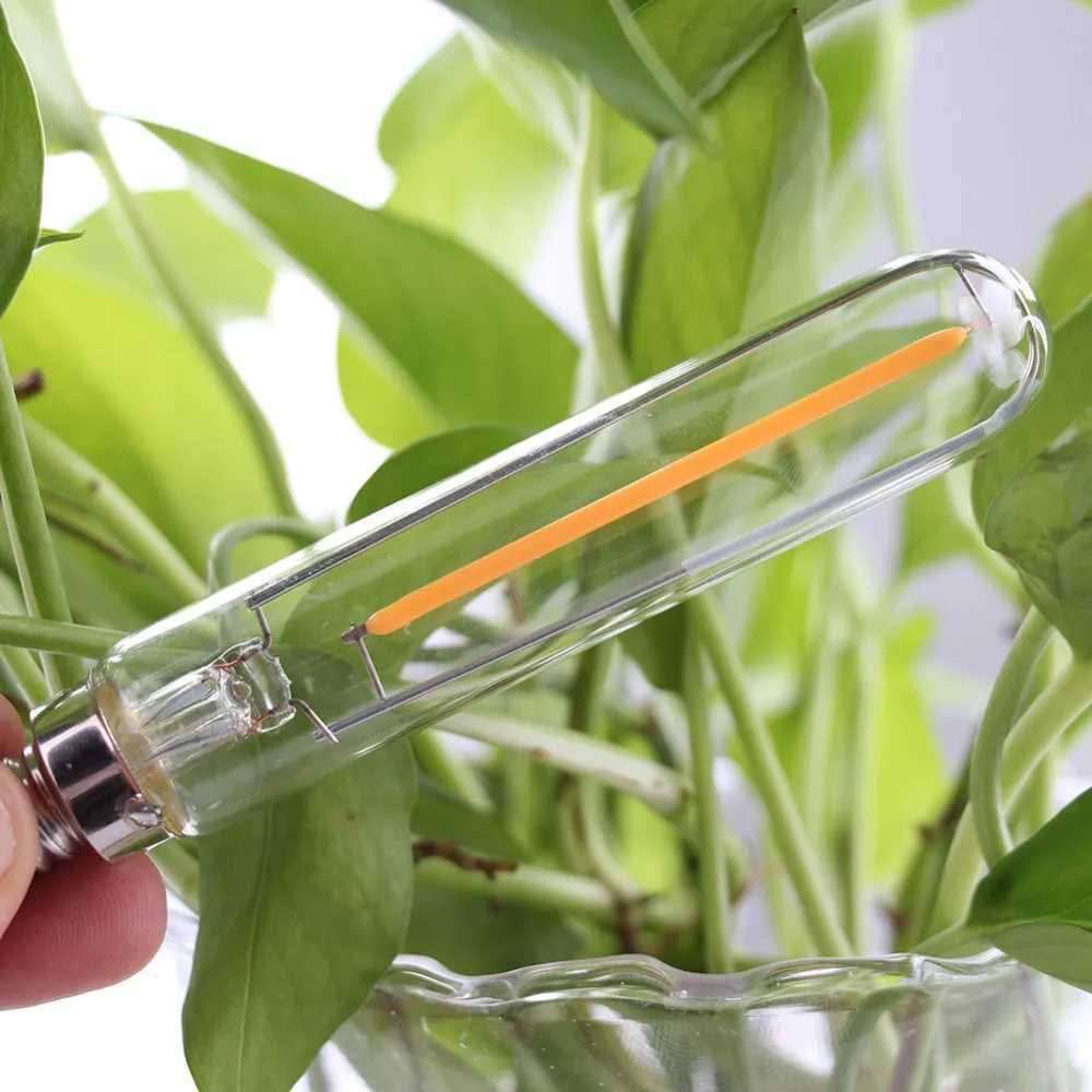 1W 2W Tubular LED Bulbs T20 T6 Vintage Long Filament Light Bulb E12 E14 Dimmable Edison Retro Lamps For Chandelier Pendant Light H260310