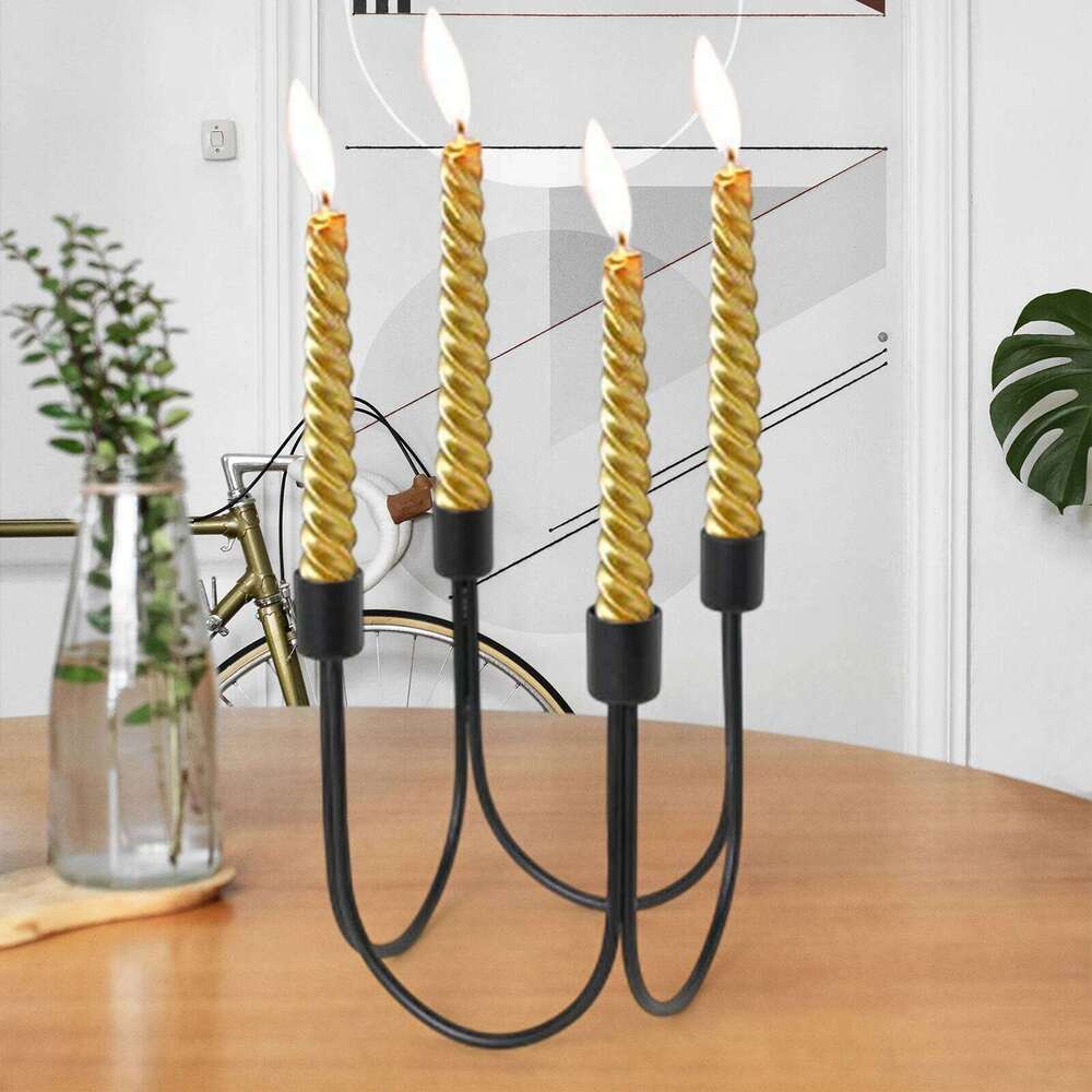 Metal Candlestick Candelabras Candleholder Farmhouse Fireplace Centerpiece New Year Taper Candle Holders for Dinner Table H260310