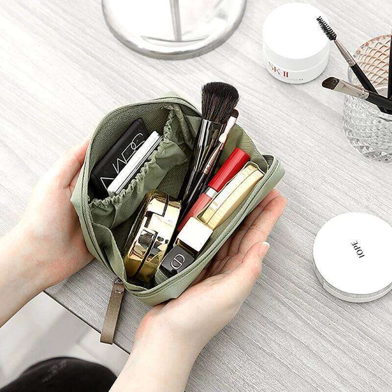 New Arrival Cosmetic Simple Solid Color for Women Makeup Pouch Toiletry Bag Waterproof Make Up Purses Case 2023 XJ260310