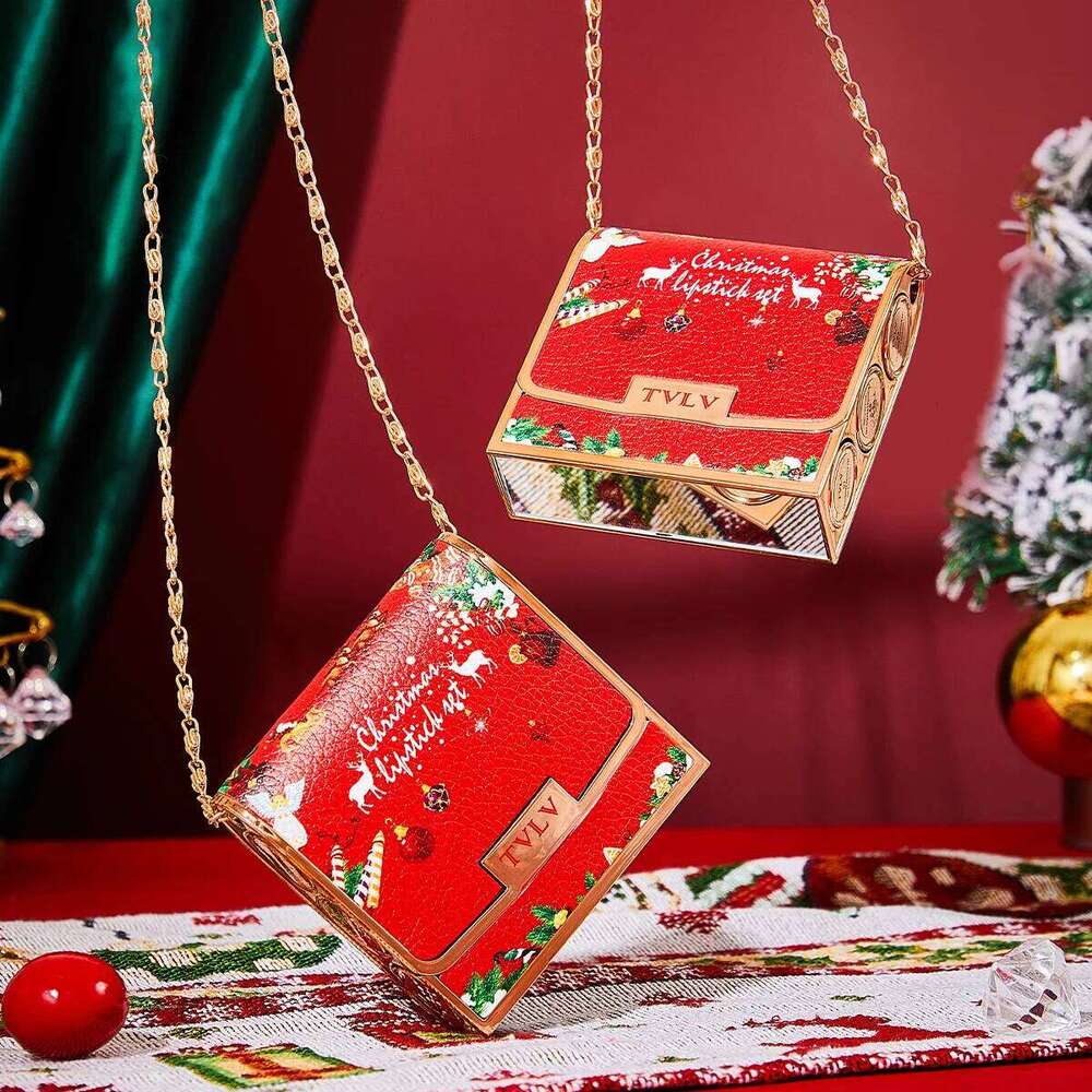 3 Colors Matte Lip Stick with Chain Bag Package Non-Stick Cup Long Lasting Retractable Red Lipstick Set 3.5gx3 Z260310