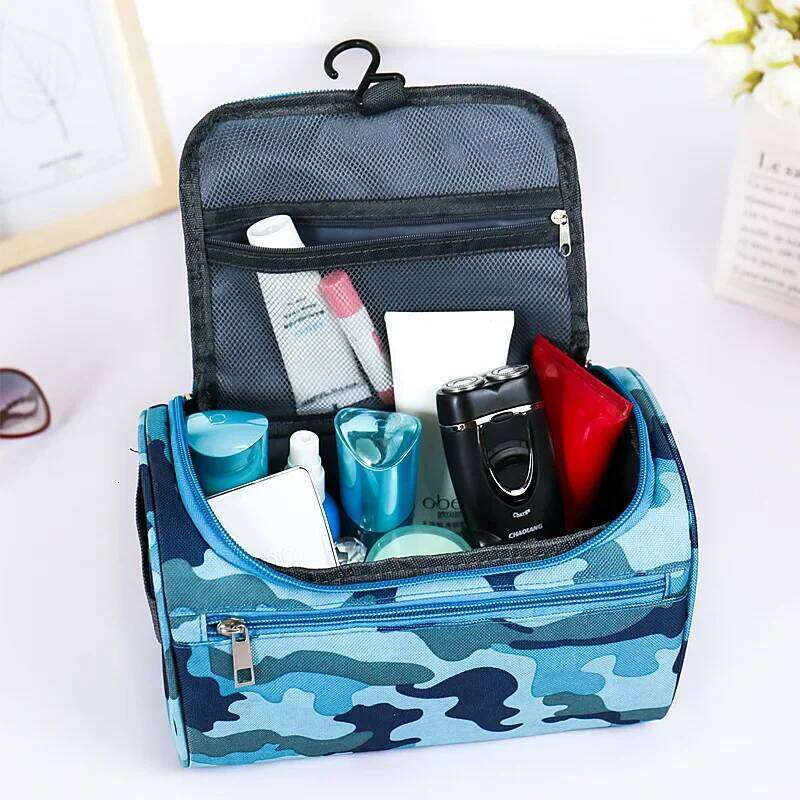 Make Up Camouflage Cosmetic Bag unisex travel organizer toiletry storage bag Large capacity Hanging Waterproof Wash Pouch XJ260310