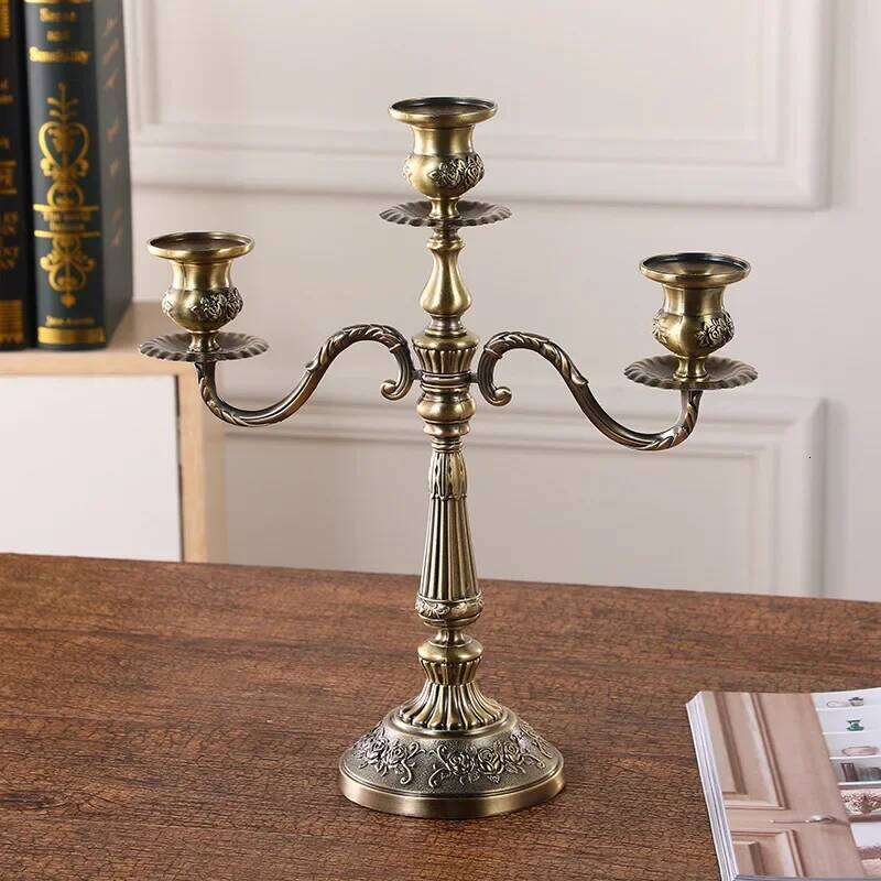 3 5 Arms Alloy Candle Holder Wedding Restaurant Hotel Centerpieces Practical Candlestick for Home Candlelight Decoration H260310