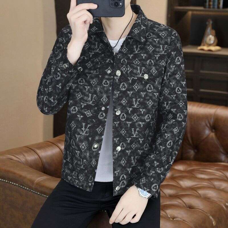 New Trendy Jacket Men, Casual With A Turn-Down Collar, 2025 Fashion Brand Top, Stylish For Spring And Autumn, Slim Fit, High Quality Asia Size
