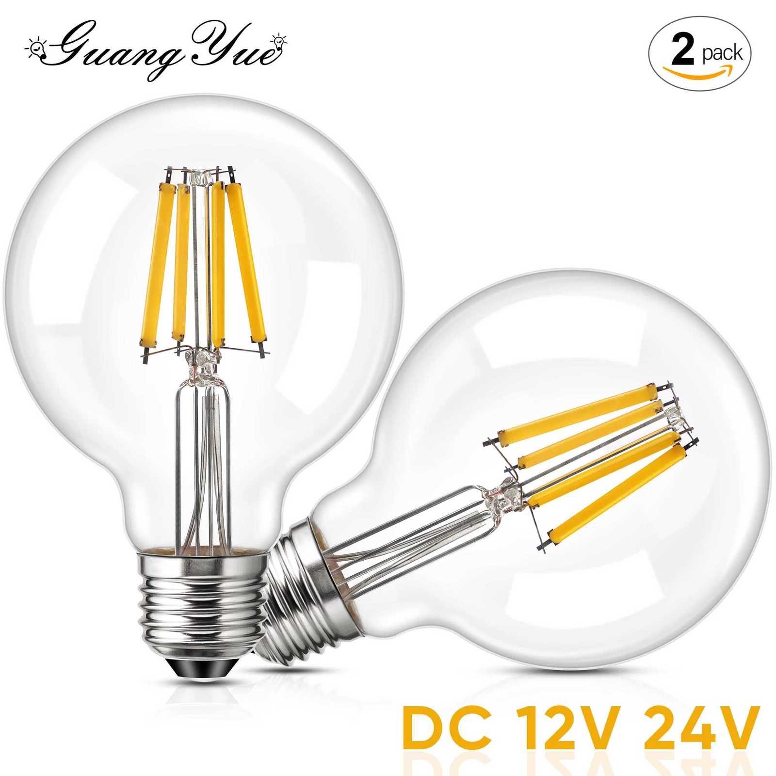 G80 E27 Led Bulbs 6W Low Voltage Bulb 12V 24V LED Filament Bulbs for RV Camper Marine Battery Power System Off Grid Solar Light H260310