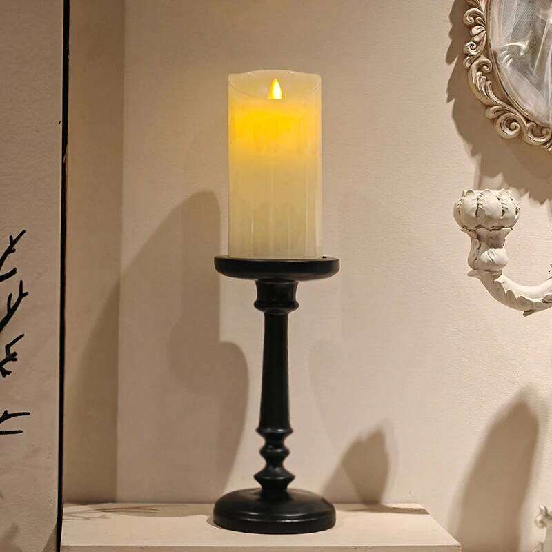 Minimalist Column Candlestick Sculpture Home Decor Resin Candle Holder for Bedroom, Living Room, and Study H260310