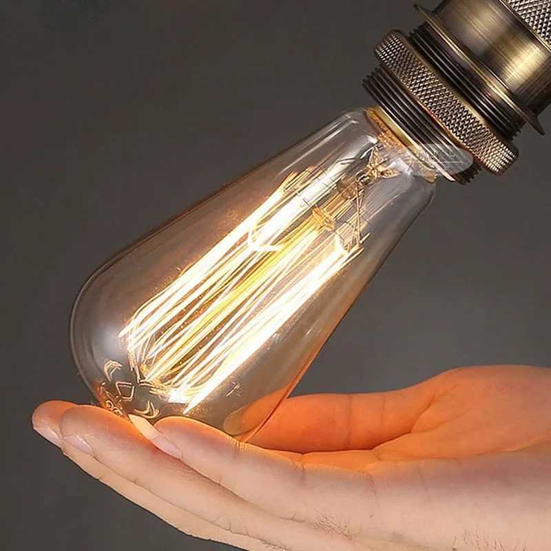 Retro Edison Light Bulb E27 220V 110V Bedroom Industrial Attic Retro Light Bulb Home Decoration T10 T30 T45 T185 T225 ST64 G125 H260310