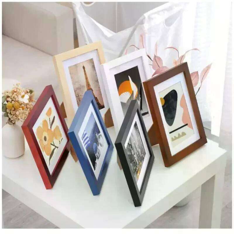 3pcs Black And White Wooden Photo Frame Poster Canvas Painting Desktop - Wall Or Tabletop Display Interior Decor H260310 - view 3
