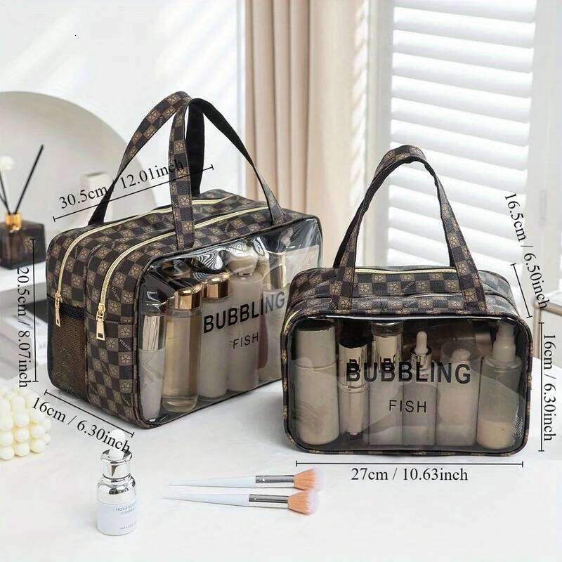 Checkered Simple and Exquisite Handbag Portable Mini Travel Makeup Storage Toilet Bag XJ260310