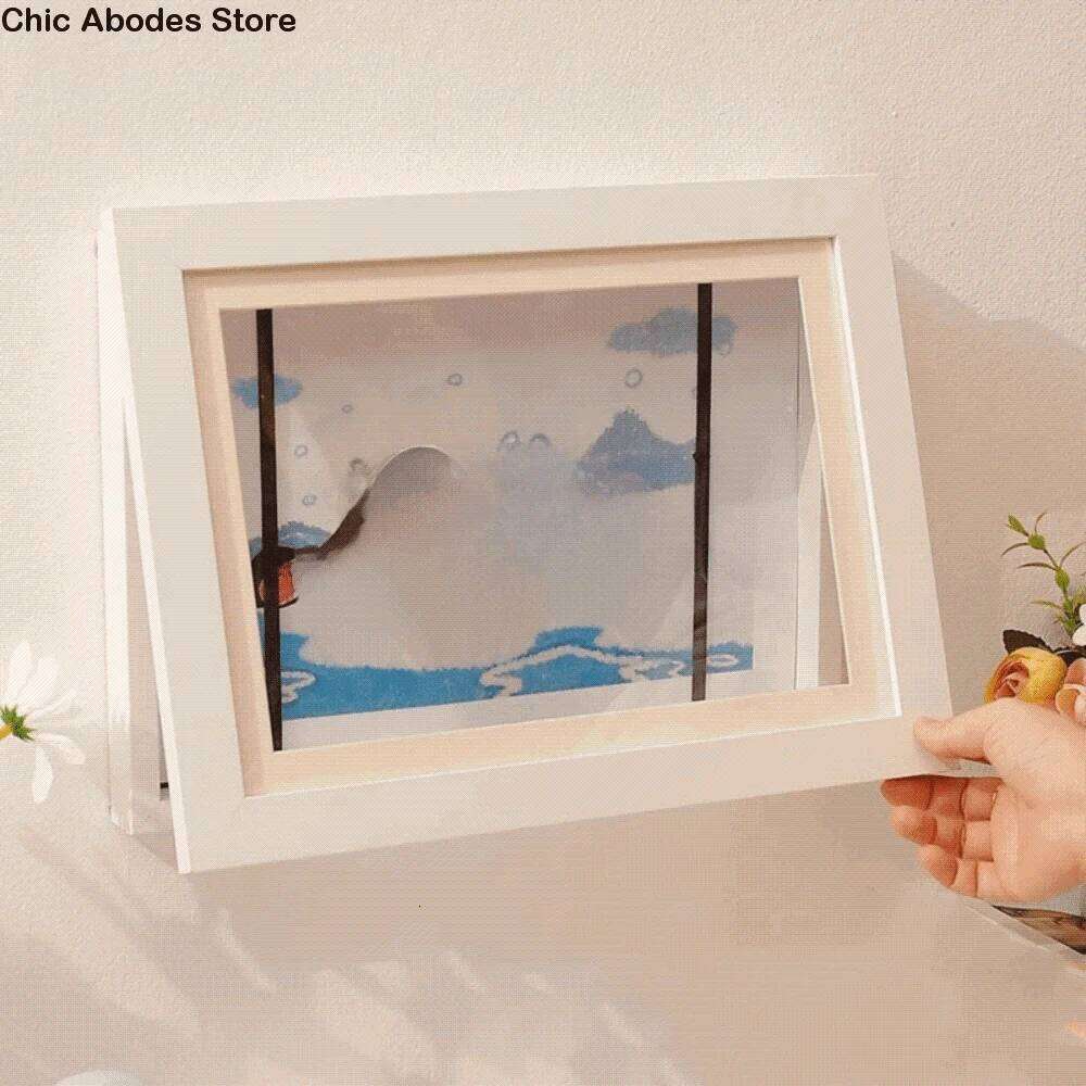 Creative A4/A3 Magnetic Flip Front Opening Changeable A4 Elastic Straps Photo Storage Frame Kindergarten H260310
