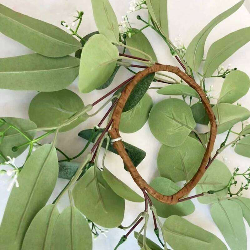 25cm Artificial Greenery For Candlestick Garlands Wreath Candle Rings Wedding Party Christmas Centerpiece Decor H260310