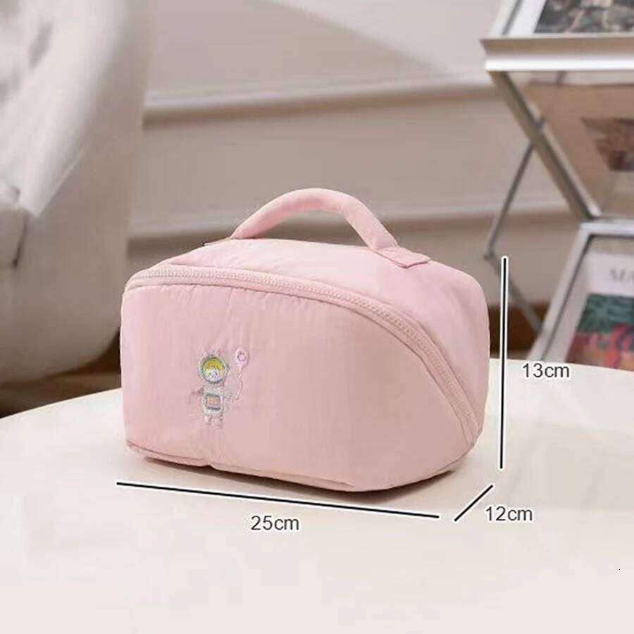 Portable Large Capacity Women's Cosmetic 2025 New Style Makeup Storage Cute Inner Organizer Wash Bag Pure Color XJ260310
