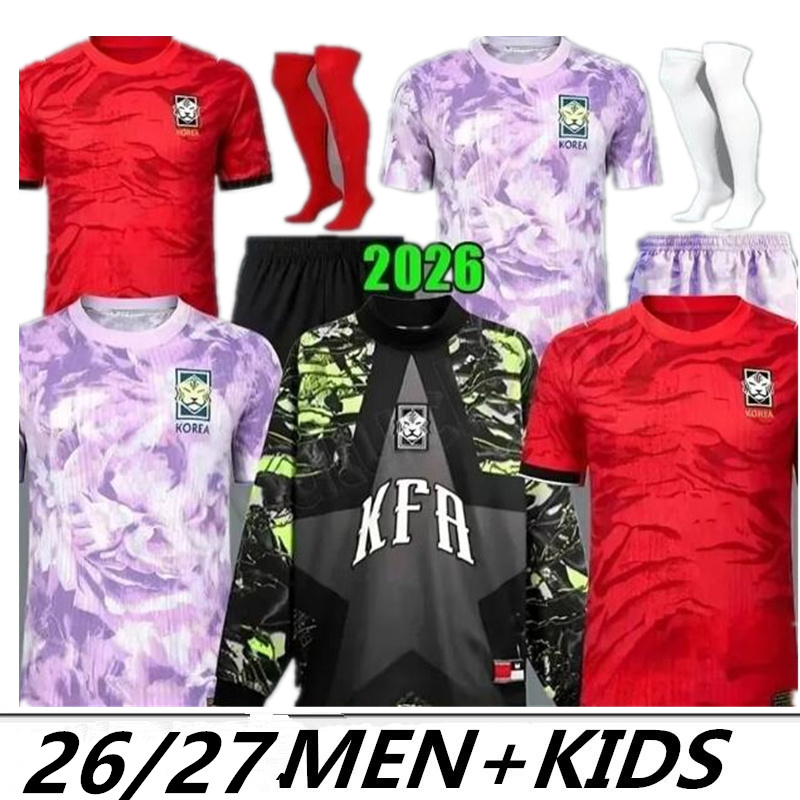 2026 World Cup South Korea soccer jerseys SON national team 26 27 H C HWANG HEECHAN KANGIN MINJAE football shirt men kids kit korea RED jersey Long Goalkeeper uniform