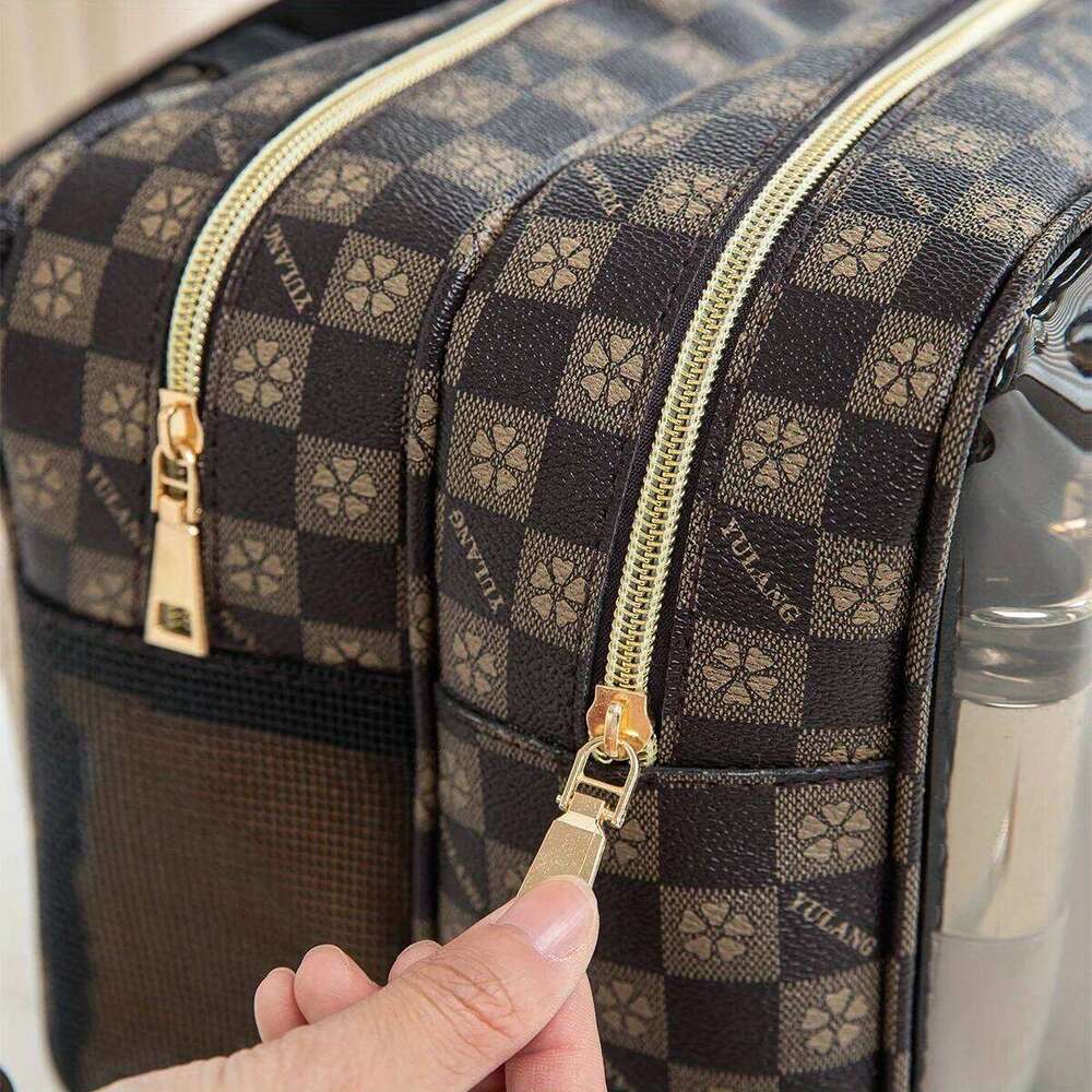 Checkered Simple and Exquisite Handbag Portable Mini Travel Makeup Storage Toilet Bag XJ260310
