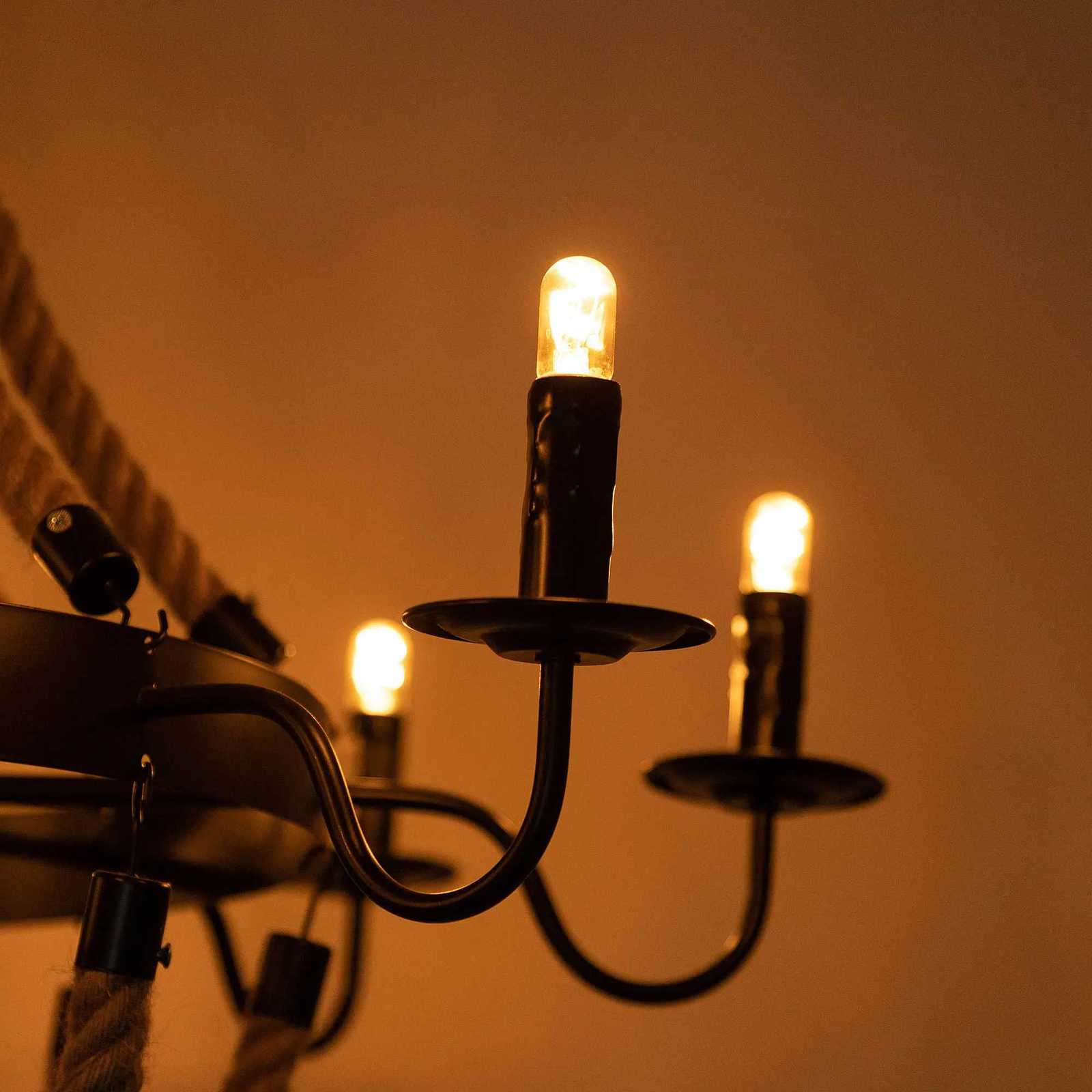 T22GS Tubular Led Bulb 15W Spiral Filament Mini Light Lamp E14 Base 220v 2200K Warm Yellow Amber Glass Pendant Chandelier Bulb H260310