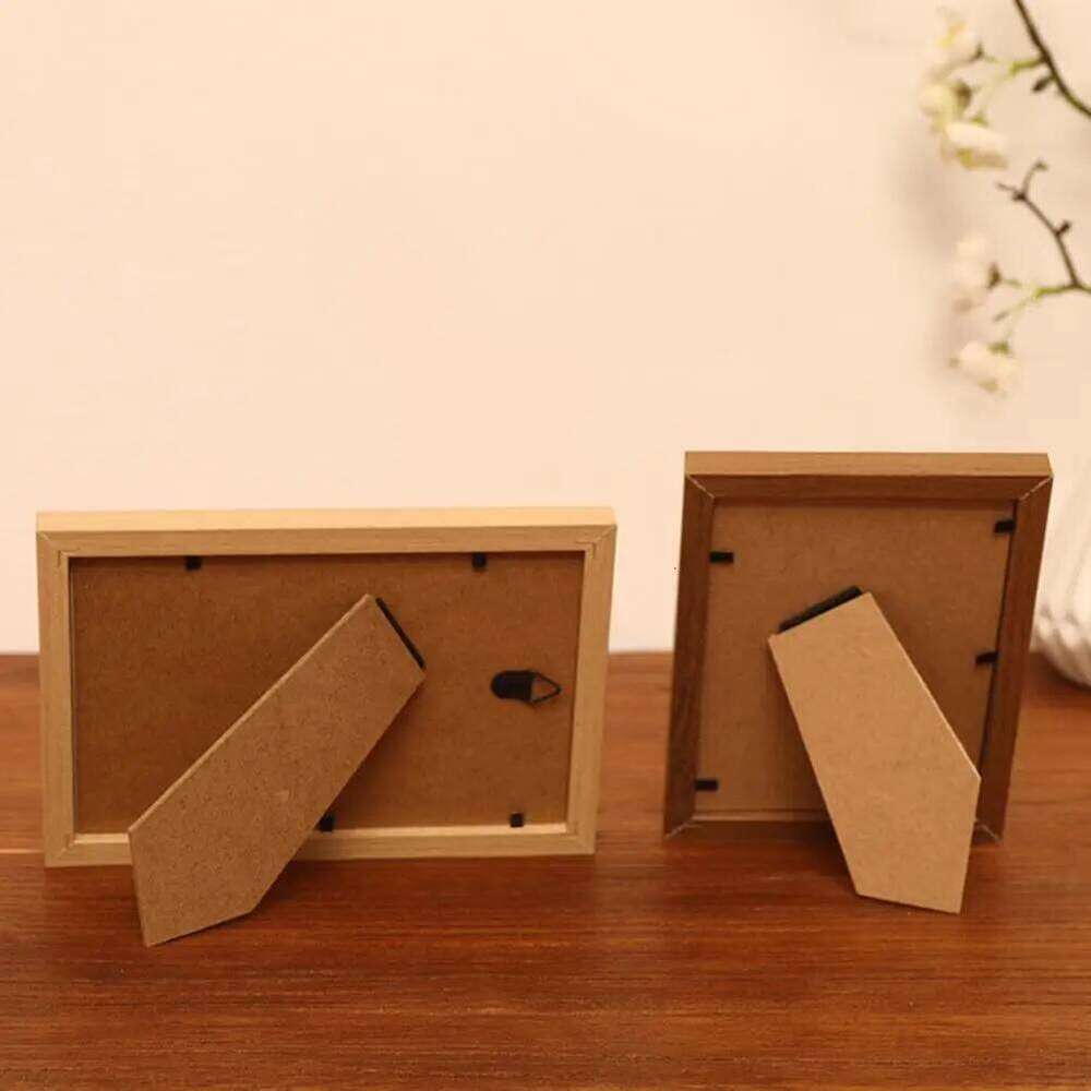 8/10-Inch Wooden Photo Glass Back Support Modern Desktop Picture Display Album Frame Home Decor H260310 - view 3