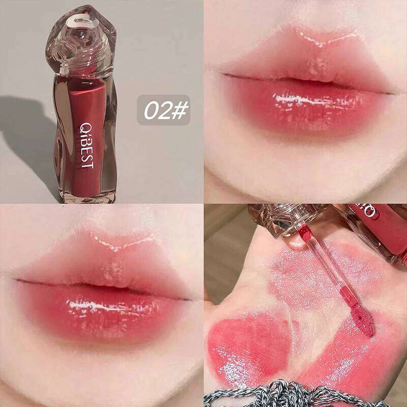 QIBEST Watery Mirror Glaze Gummy Jelly Moisturizing Gloss Female Lipstick Long Lasting Lip Tint Korean Cosmetics Z260310