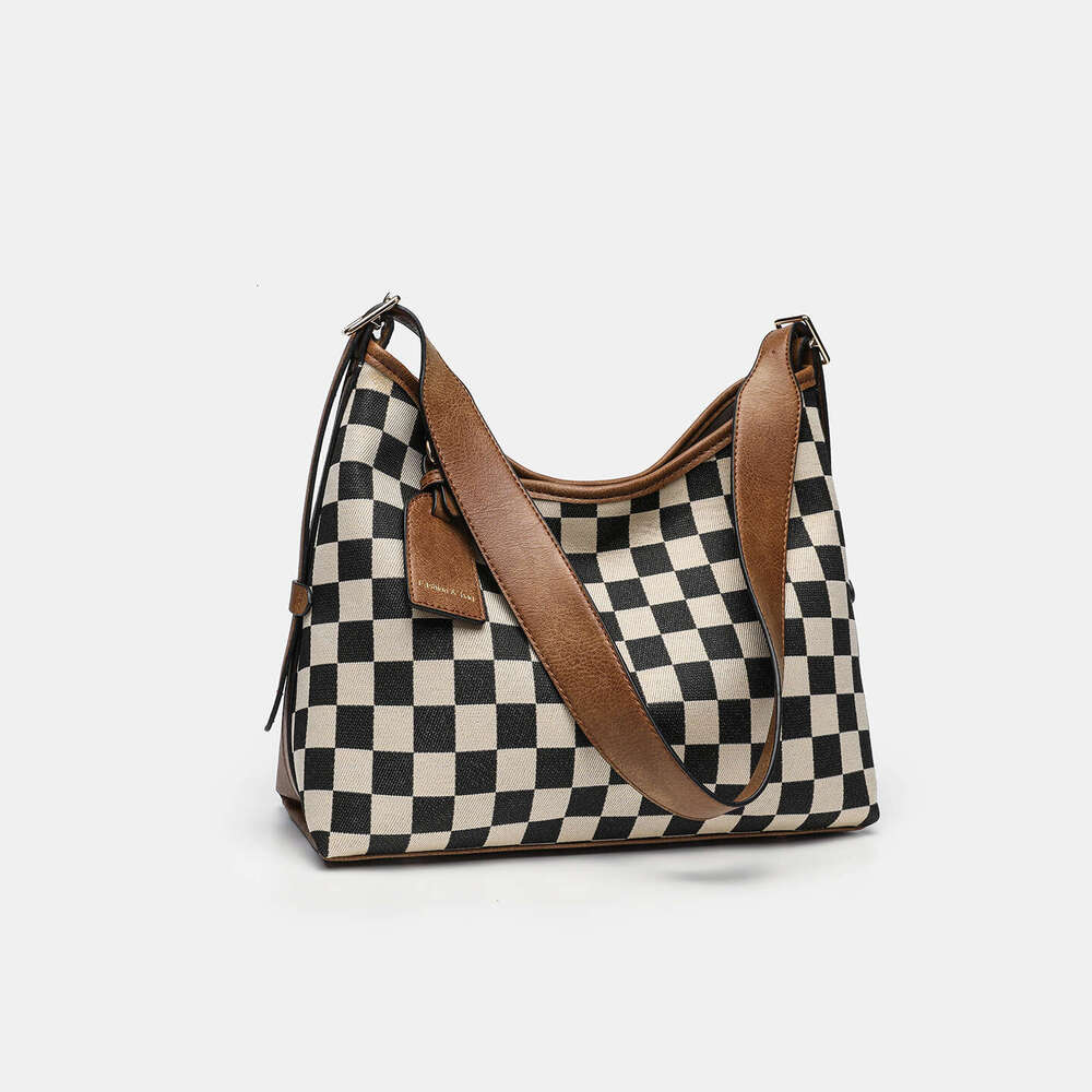 Checkerboard Tote Large Capacity Shoulder Underarm Autumn Winter High-End Commuting Women's Bag