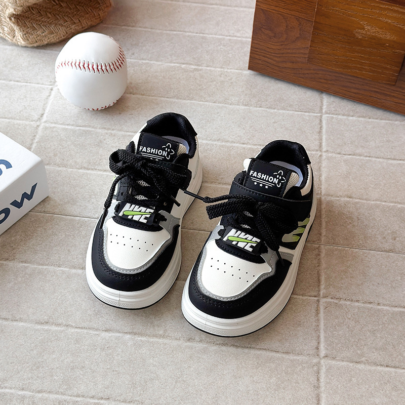 Free shipping Kids Shoes Boy Sneakers Girl Toddler Fashionable children's shoes Black Baby Skateboard Athletic Outdoor Sports Trainers Children y