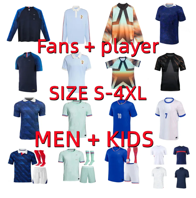 France MBAPPE BARCOLA 2026 2027 French Soccer Jerseys 24 25 26 27 GRIEZMANN POGBA GIROUD OLISE TCHOUAMENI THURAM KANTE DEMBELE men kids socks Maillots football shirt