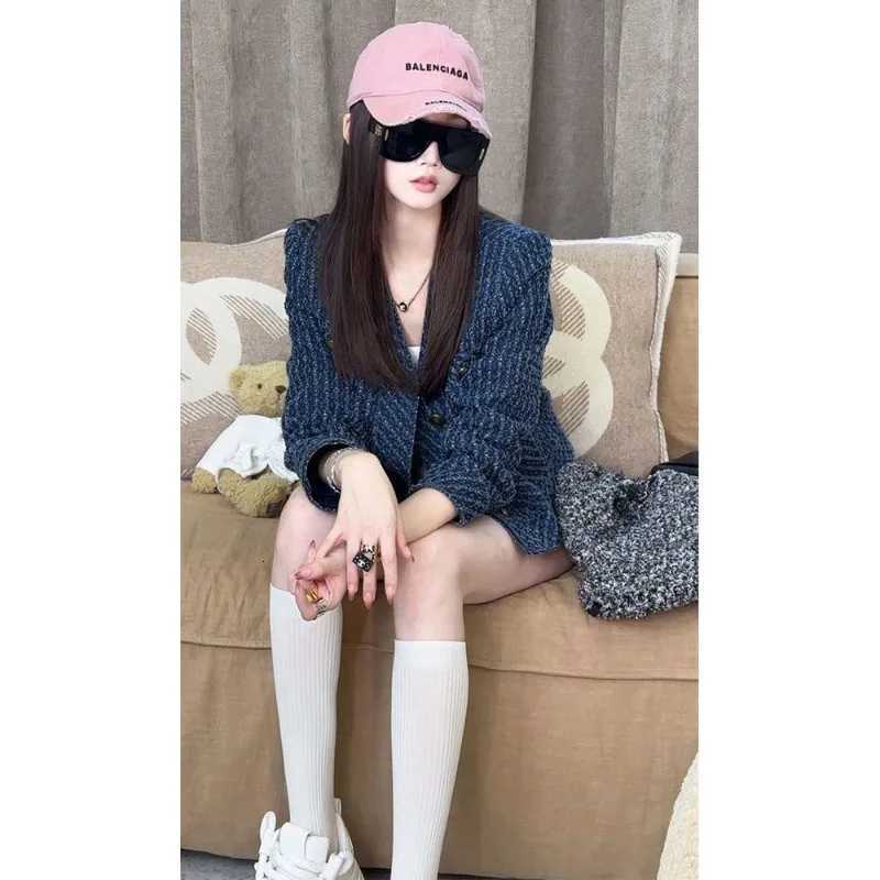 Hot Shorts Suit 2025 Spring Summer Denim Jacket Shorts Wasteland StyleT260310