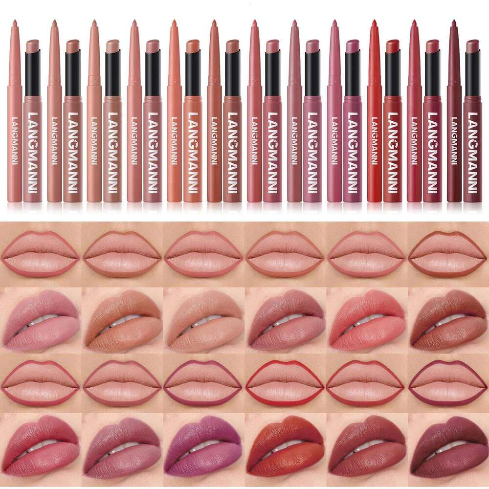 Integrated waterproof lipliner+lipstick lipstick set,no smudge,no fade,no cup,durable,easy to create a perfect makeup! Z260310