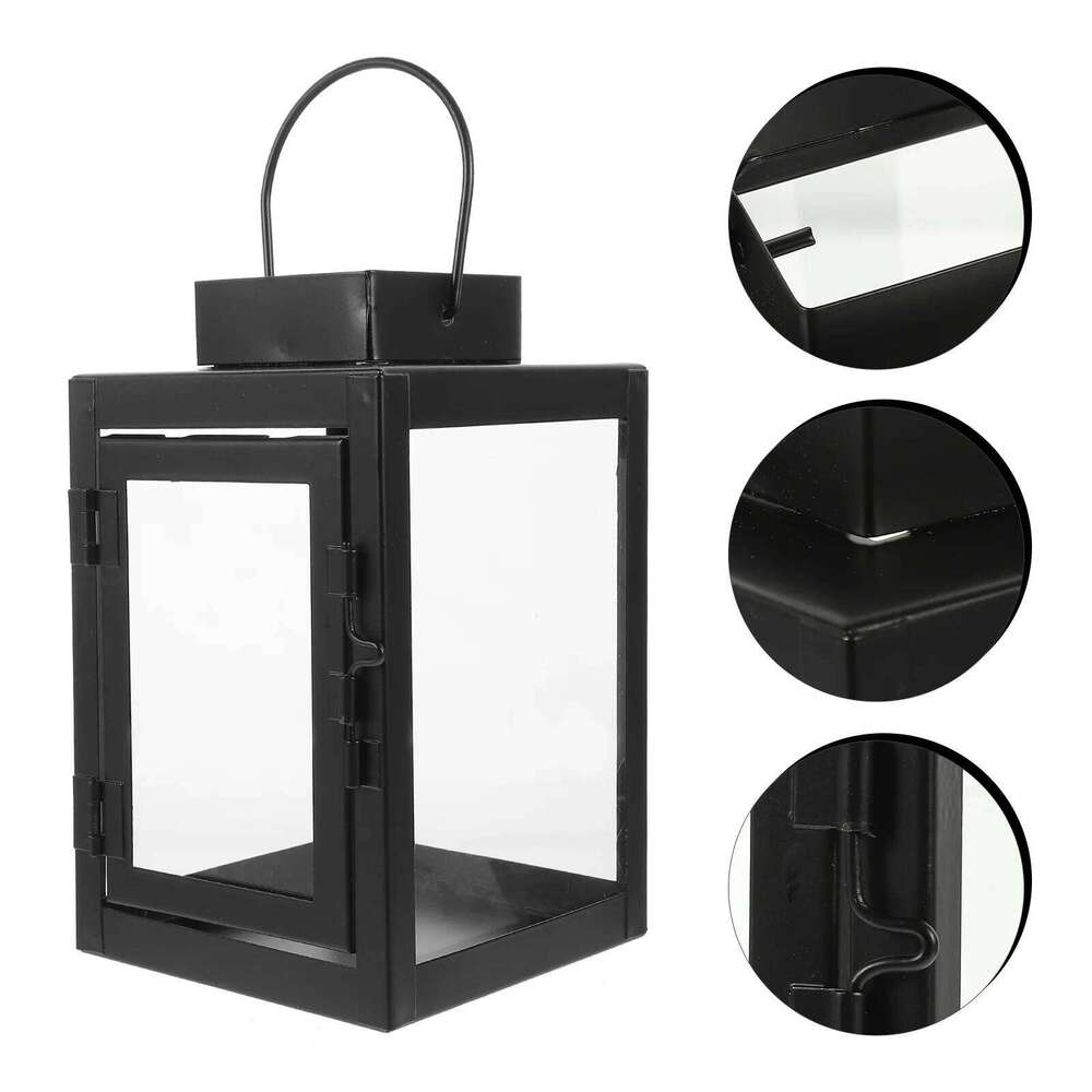 Simple Retro Metal Holder Decorative Lantern Home Garden Candles Holders Tealight Table Decor Romantic Wedding H260310
