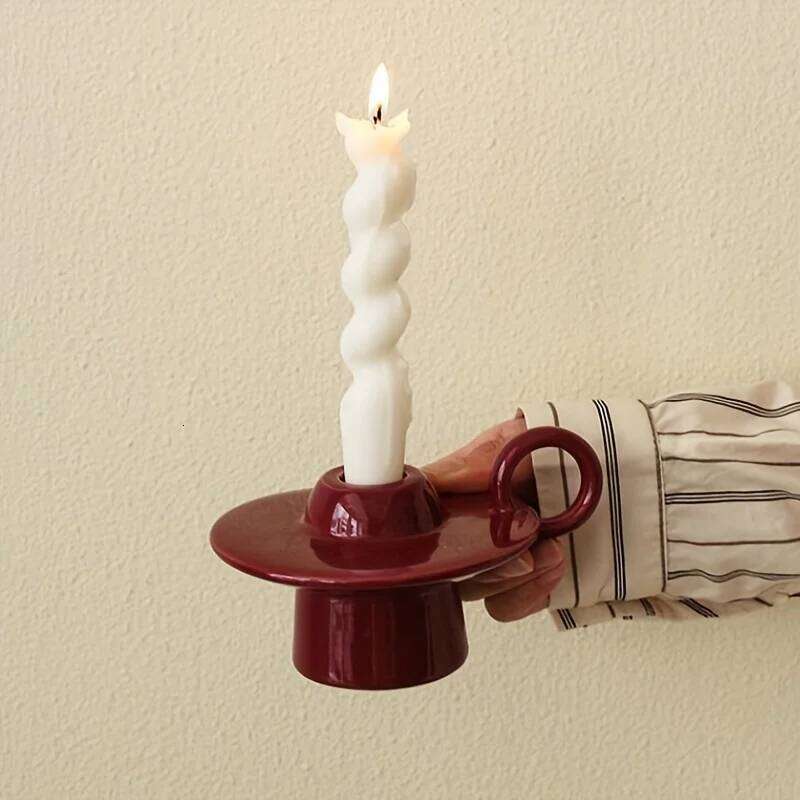 Vintage UFO Candle Holder European High Foot Romantic Decor Table Centerpiece H260310