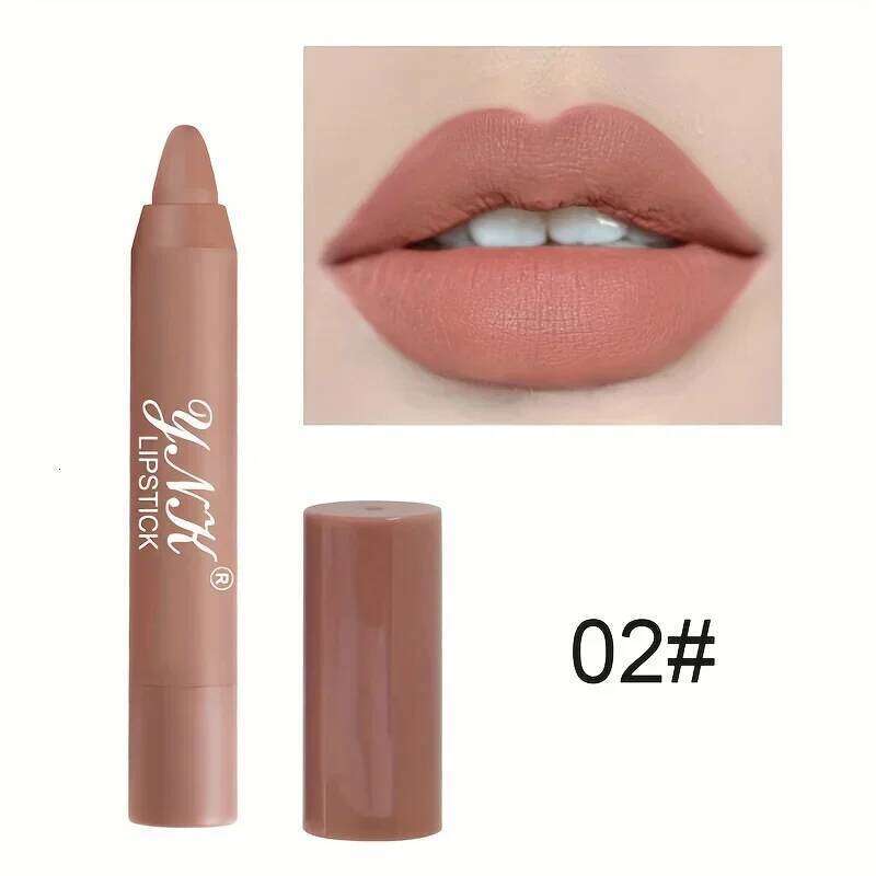Nude Series Velvet Matte Lipstick Pencil Waterproof Long Lasting Red Stick Non-Stick Cup Lip Tint Pen Cosmetic Makeup Z260310