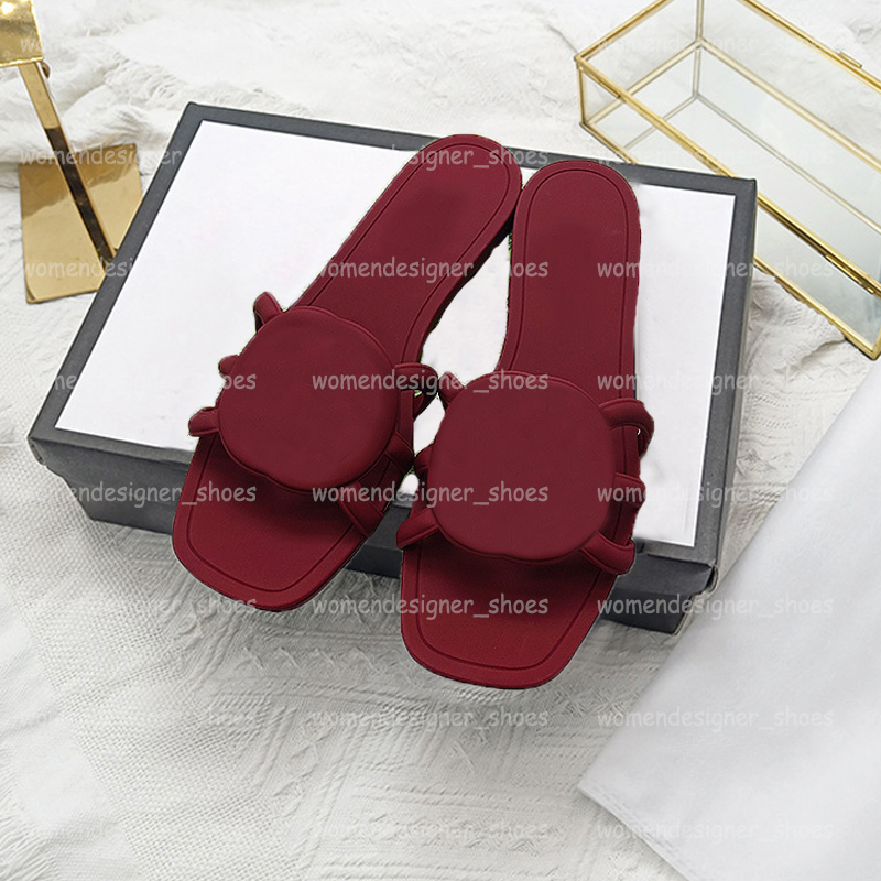 Fashion Designer Sandals Womens Jelly Slides Summer Rubber Slippers Flat Orange Beach Casual Shoes Outdoor Waterproof Woman Sliders Size 36-42