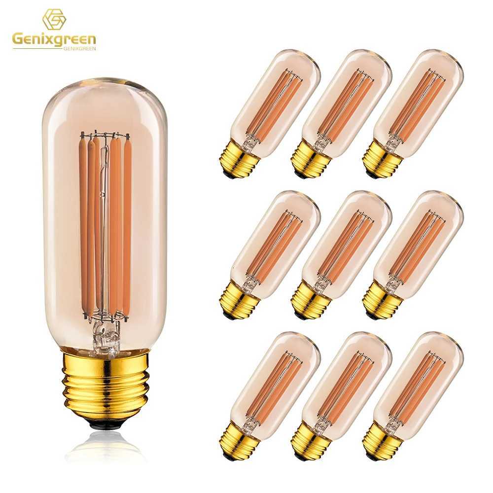 Vintage T45 Dimmable LED Long Tube Bulb 6W E27 110V 220V 2200K Warm Yellow Filament Tubular Lamp For Chandelier Pendant Lighting H260310