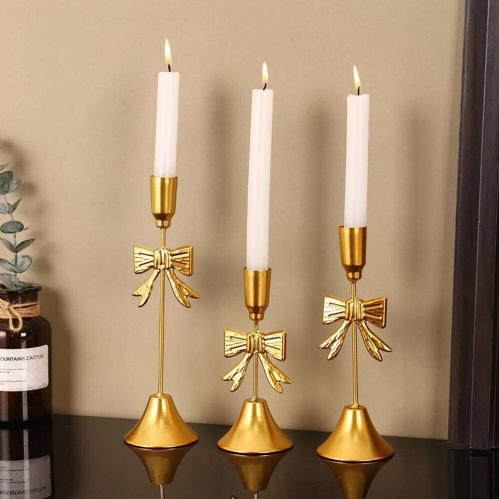 European Style Romantic Dining Decoration Retro Candlelight Dinner Props Wedding Table Candle Stand Exquisite Candlestick H260310