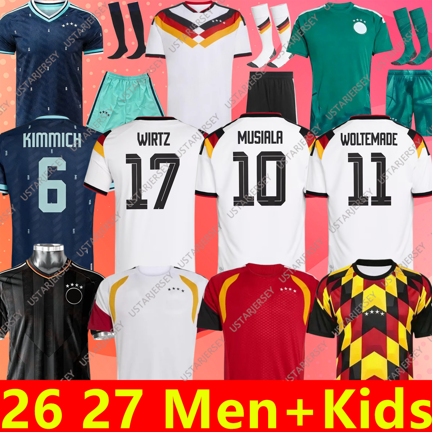 2026 germany World Cup MUSIALA soccer jerseys 2026 2027 KIMMICH SANE KROOS FULLKRUG football Shirt HAVERTZ MULLER WIRTZ FUHRICH NEUER goalkeeper KIDS KITS uniform