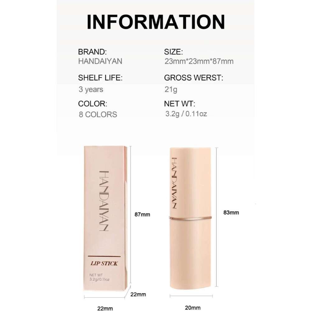 8 Colors Deep Matte Lipstick Waterproof Non-Stick Velvet Texture Easy Apply Rose Red Lip Makeup Long-Lasting Cosmetics Z260310