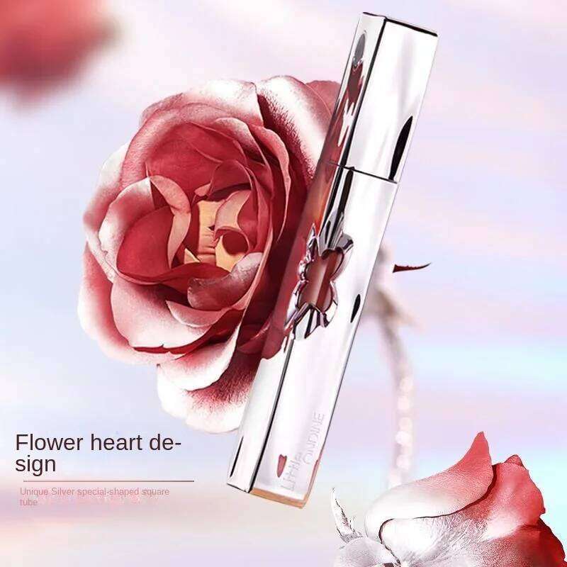 Little Ondine Flower Heart Korean Lipstick Matte Velvet Glaze Gloss Waterproof Long Lasting Lip Mud Moisturizer Makeup Z260310