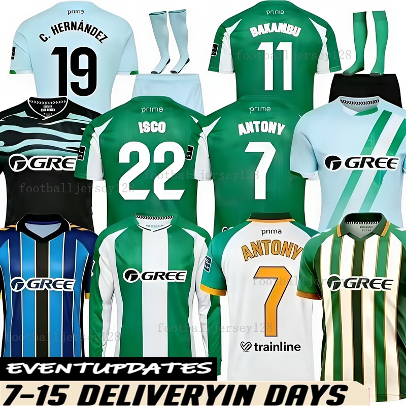 25 26 Real Betis ANTONY ISCO Soccer Jerseys 2026 JOAQUIN FEKIR B.IGLESIAS CANALES WILLIAN J Shirt WILLIAM CAMARASA JUANMI RUIZ Men Kids Kit Football Shirts