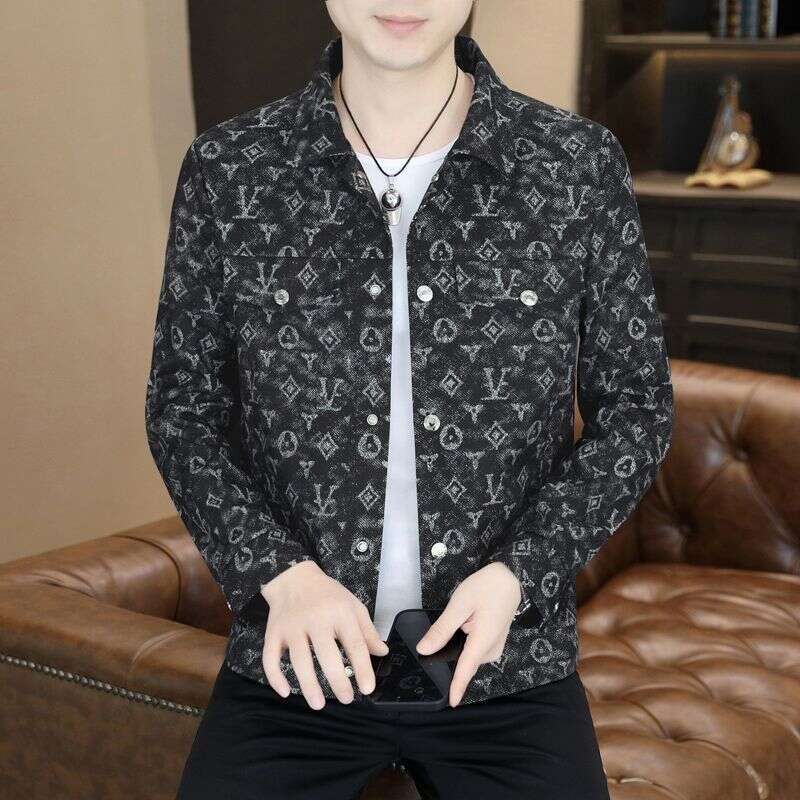 New Trendy Jacket Men, Casual With A Turn-Down Collar, 2025 Fashion Brand Top, Stylish For Spring And Autumn, Slim Fit, High Quality Asia Size