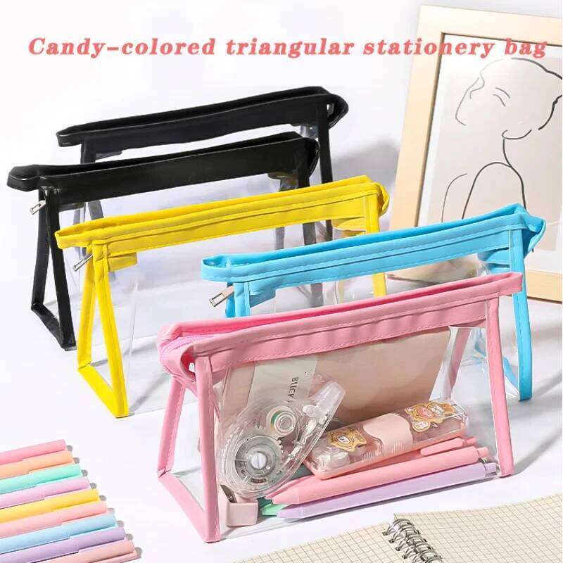 Large Capacity Waterproof Cosmetic Bag Clear Summer Storage Makeup Organizer Bags Supplies Girl Transparent Pencil Case XJ260310